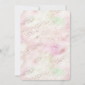 Girly Glam Gold Pink Mint Ombre Leopard Print Kaart (Achterkant)