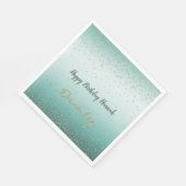 Girly Glam Gold Sparkle Confetti Mint Glitter Servet (Hoek)
