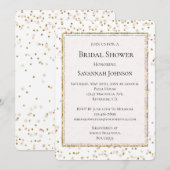 Girly Glam Gold Sparkle Confetti Vrijgezellenfeest Kaart (Voorkant / Achterkant)