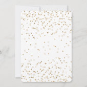 Girly Glam Gold Sparkle Confetti Vrijgezellenfeest Kaart (Achterkant)