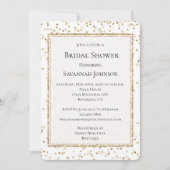 Girly Glam Gold Sparkle Confetti Vrijgezellenfeest Kaart (Voorkant)