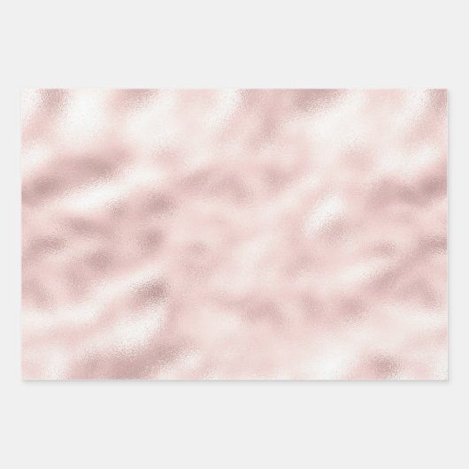 Girly Glam Goud Blush Roze Luipaard Print Inpakpapier Vel (Voorkant 2)