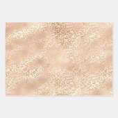 Girly Glam Goud Blush Roze Luipaard Print Inpakpapier Vel (Voorkant)