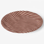 Girly Glam Goud Rode Strepen Papieren Bordje (Gekanteld)