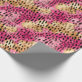 Girly Glam Goud Roze Leopard Cadeaupapier (Hoek)