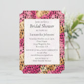 Girly Glam Goud Roze Leopard Kaart (Staand voorkant)