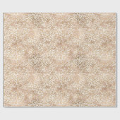 Girly Glam Goud Roze Leopard Print Cadeaupapier (Vlak)