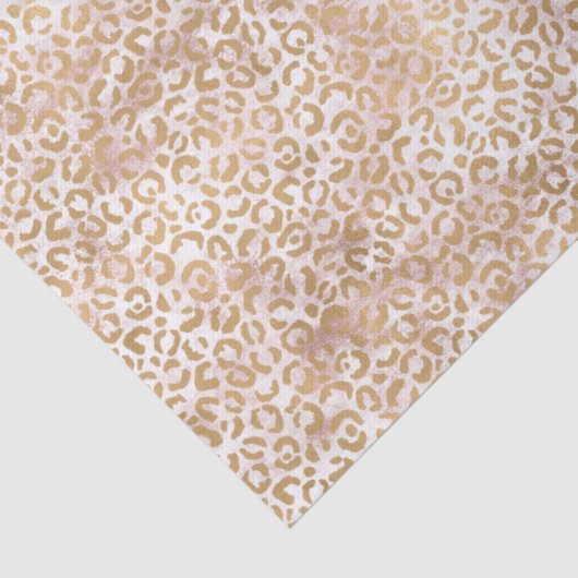 Girly Glam Goud Roze Leopard Print Tissuepapier (Detail)