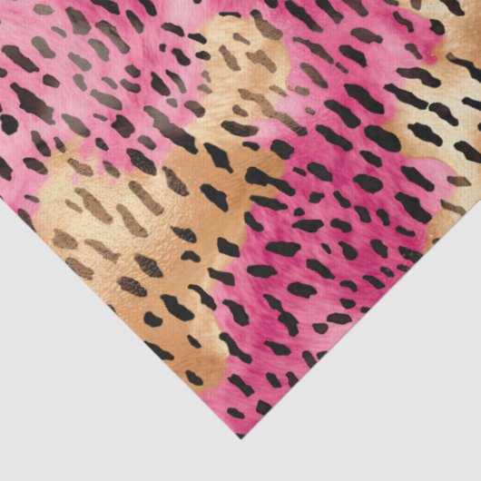 Girly Glam Goud Roze Leopard Tissuepapier (Detail)