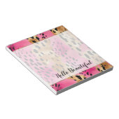 Girly Glam Goud Roze Zwart Leopard Notitieblok (Schuin)