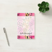 Girly Glam Goud Roze Zwart Leopard Post-it® Notes (Kantoor)