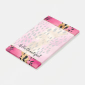 Girly Glam Goud Roze Zwart Leopard Post-it® Notes (Schuin)