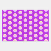 Girly Glam Hot Pink Sparkling Glittery Polka Dots Inpakpapier Vel (Voorkant 2)