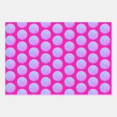 Girly Glam Hot Pink Sparkling Glittery Polka Dots Inpakpapier Vel (Voorkant)