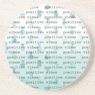 Girly Glam Mint Blauwgroen Aqua Tropische Ananas Zandsteen Onderzetter