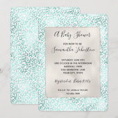 Girly Glam Mint Leopard Print Kaart (Voorkant / Achterkant)