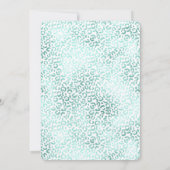 Girly Glam Mint Leopard Print Kaart (Achterkant)