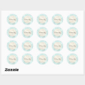 Girly Glam Mint Witte Crème Luipaard Print Ronde Sticker (Vel)