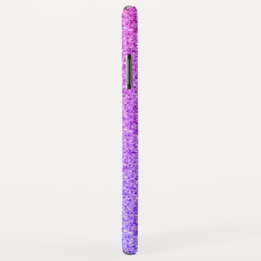 Girly Glam Ombre Paarse Glitter Sparkles Monogram Case-Mate iPhone Case (Achterkant/rechts)