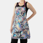 Girly Glam Opal Leopard Print All-Over Print Apron Schort (Insitu)