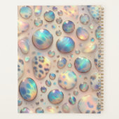 Girly Glam Opal Leopard Print Office School Planner (Achterkant)