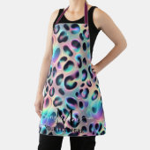 Girly Glam Opal Luipaardprint All-Over Print Keuke Schort (Insitu)