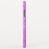 Girly Glam Paars Glitter Sparkles Monogram Case-Mate iPhone Case (Achterkant/rechts)