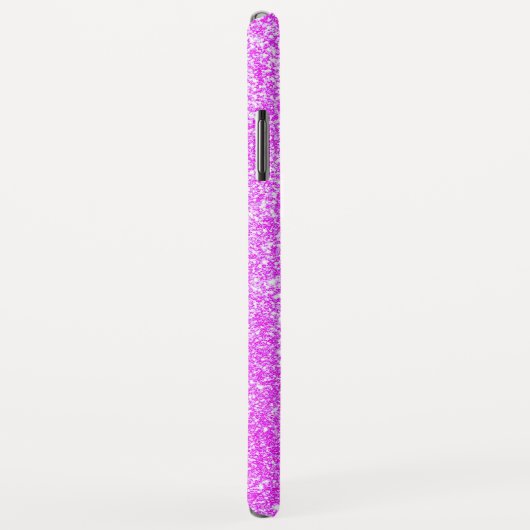 Girly Glam Paars Glitter Sparkles Monogram Case-Mate iPhone Case (Achterkant/rechts)