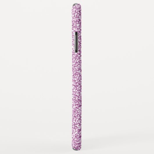 Girly Glam Paars Glitter Sparkles Monogram Case-Mate iPhone Case (Achterkant/rechts)