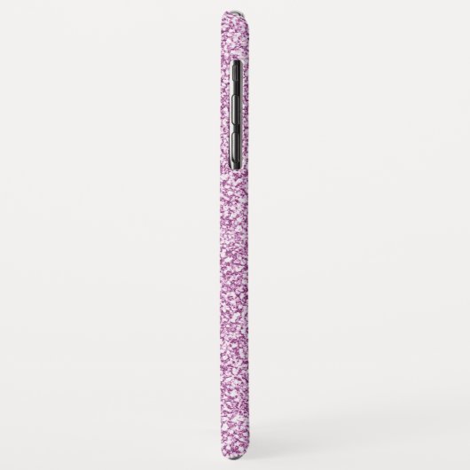 Girly Glam Paars Glitter Sparkles Monogram Case-Mate iPhone Case (Achterkant/links)