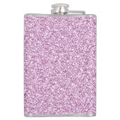 Girly Glam Paars Glitter Sparkles Monogram Heupfles (Achterkant)