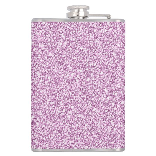 Girly Glam Paars Glitter Sparkles Monogram Heupfles (Achterkant)