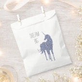 Girly Glam Paarse Eenhoorn Glitter Bedankzakje (Geknipt)