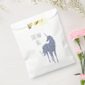 Girly Glam Paarse Eenhoorn Glitter Bedankzakje (Gezegeld)