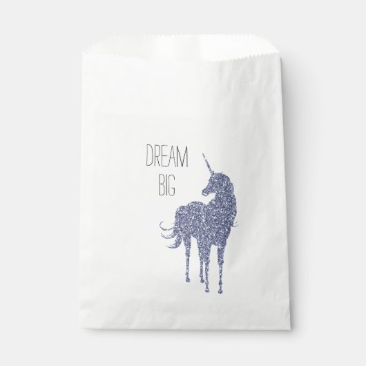 Girly Glam Paarse Eenhoorn Glitter Bedankzakje (Voorkant)