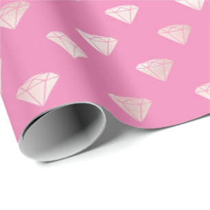 Girly Glam Pink Diamonds Cadeaupapier