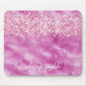 Girly Glam Pink Glitter Confetti Sparkle Muismat (Voorkant)