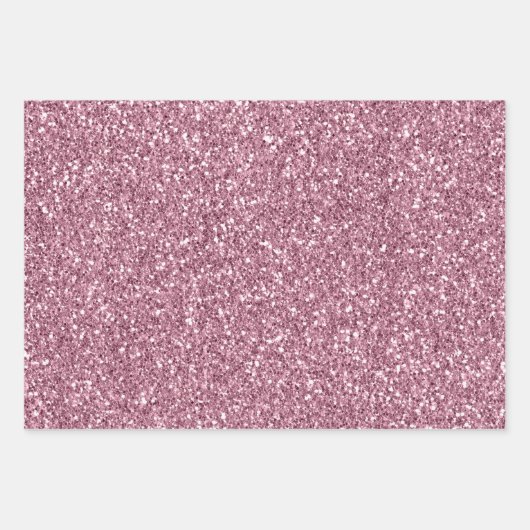 Girly Glam Pink Glitzy Sparkle Glitter Inpakpapier Vel (Voorkant 3)