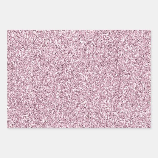 Girly Glam Pink Glitzy Sparkle Glitter Inpakpapier Vel (Voorkant 2)