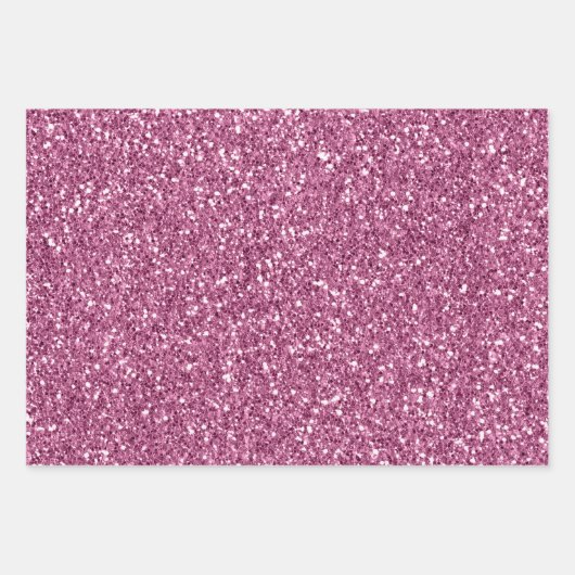 Girly Glam Pink Glitzy Sparkle Glitter Inpakpapier Vel (Voorkant)