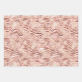 Girly Glam Pink Peach Roos Zebra Print Inpakpapier Vel (Voorkant)