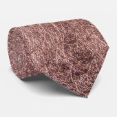 Girly Glam Pink Rose Gold Foil en Glitter Mesh Stropdas (Opgerold)