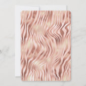 Girly Glam Pink Rose Zebra Baby shower Kaart (Achterkant)