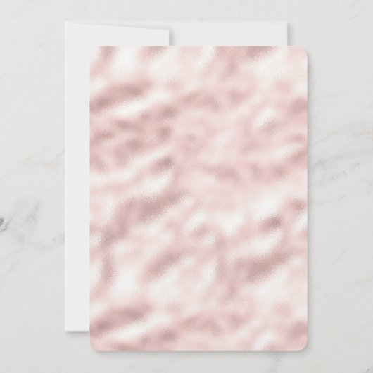 Girly Glam Pink Silver Glitter Sparkle Confetti Kaart (Achterkant)