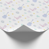 Girly Glam Rockstar Cowgirl Pop Star Party Cadeaupapier (Hoek)