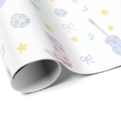 Girly Glam Rockstar Cowgirl Pop Star Party Cadeaupapier (Rol Hoek)