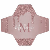 Girly Glam Roos Gold Driving Glitter Monogram Voetbal (Enkel)