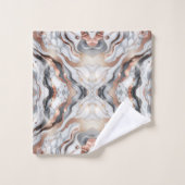 Girly Glam Roos Goud Zilver & Wit Marmer Bad Handdoek (Wasdoekje)