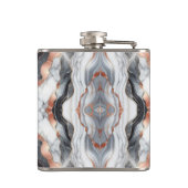 Girly Glam Roos Goud Zilver & Wit Marmer Heupfles (Achterkant)