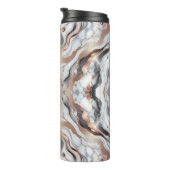 Girly Glam Roos Goud Zilver & Wit Marmer Thermosbeker (Geroteerd rechts)